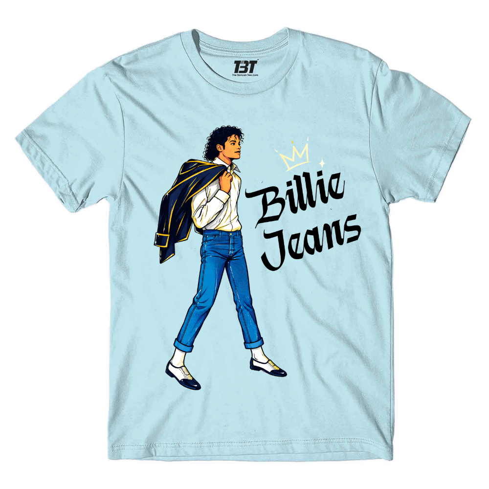 michael jackson billie jeans  t-shirt music band buy online united states usa the banyan tee tbt men women girls boys unisex baby blue 