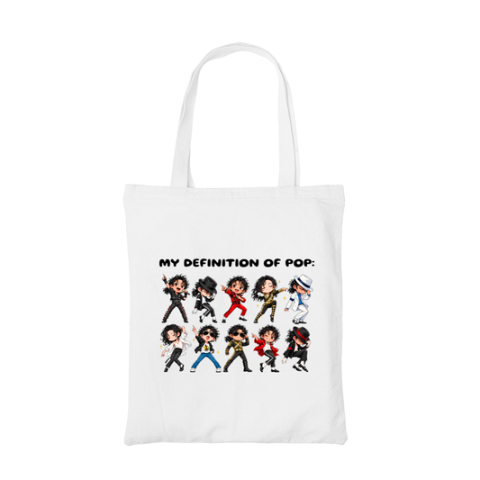 michael jackson my definition of pop tote bag cotton printed music band buy online united states usa the banyan tee tbt men women girls boys unisex  