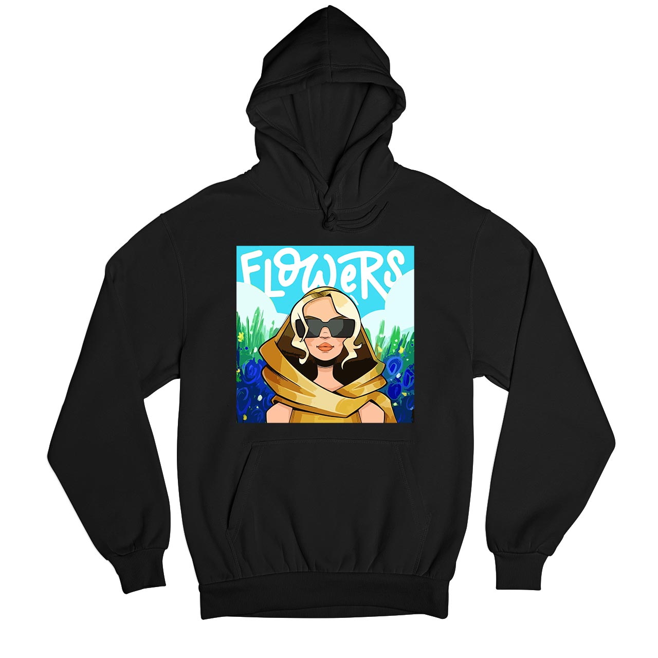 miley cyrus flowers hoodie hooded sweatshirt winterwear music band buy online united states usa the banyan tee tbt men women girls boys unisex black