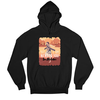 miley cyrus malibu hoodie hooded sweatshirt winterwear music band buy online united states usa the banyan tee tbt men women girls boys unisex black but here i am next to you in malibu