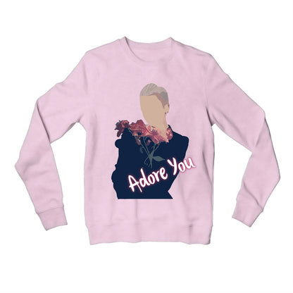miley cyrus adore you sweatshirt upper winterwear music band buy online united states usa the banyan tee tbt men women girls boys unisex gray i can buy myself flowers