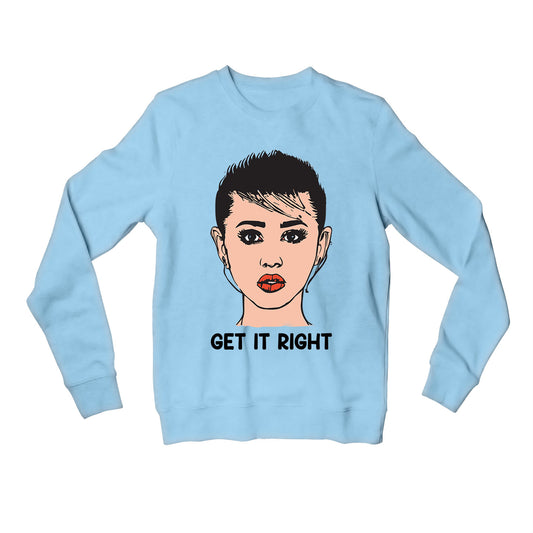 miley cyrus get it right sweatshirt upper winterwear music band buy online united states of america usa the banyan tee tbt men women girls boys unisex gray