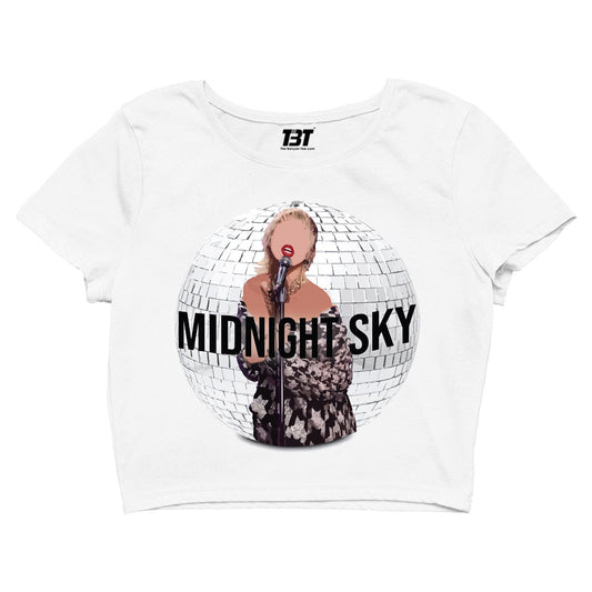 miley cyrus midnight sky crop top music band buy online united states of america usa the banyan tee tbt men women girls boys unisex white