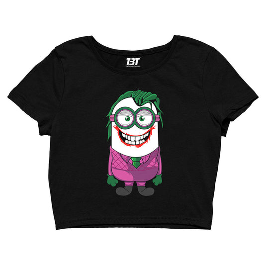 Joker Minions Crop Top by The Banyan Tee TBT girl amazon white branded women meesho full for couple bewakoof adults men's yellow women's online united states of america usa