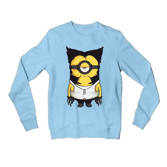 Minions Sweatshirt - Wolverine Sweatshirt The Banyan Tee TBT for men women girls h&m amazon branded winterwear ladies upper jackets meesho flipkart