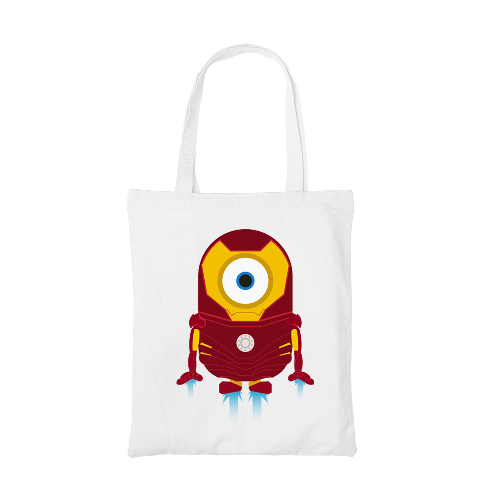 minions ironmin tote bag hand printed cotton women men unisex