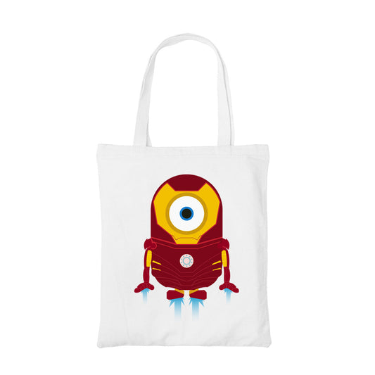 minions ironmin tote bag hand printed cotton women men unisex