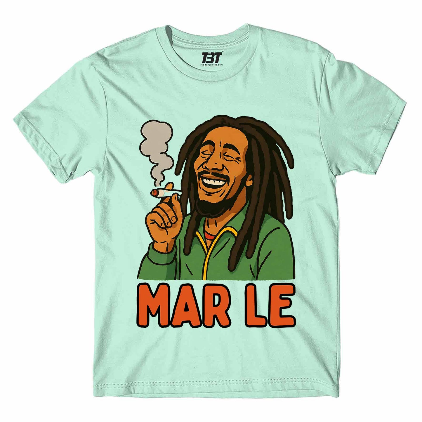 bob marley mar le t-shirt music band buy online united states of america usa the banyan tee tbt men women girls boys unisex mint