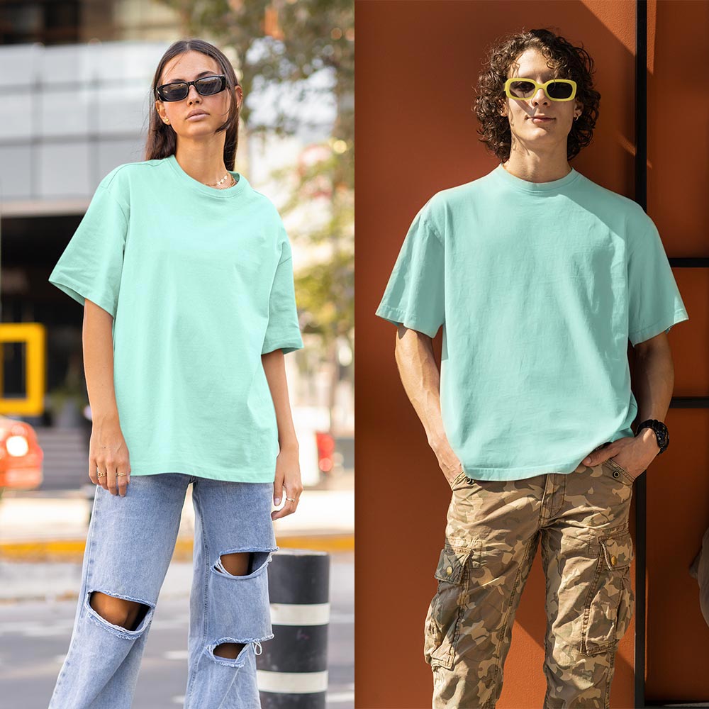 Mint Blue oversized t-shirt united states of america usa mint blue t-shirt the banyan tee tbt basics buy plain tshirts united states of america usa for men women boys girls branded
