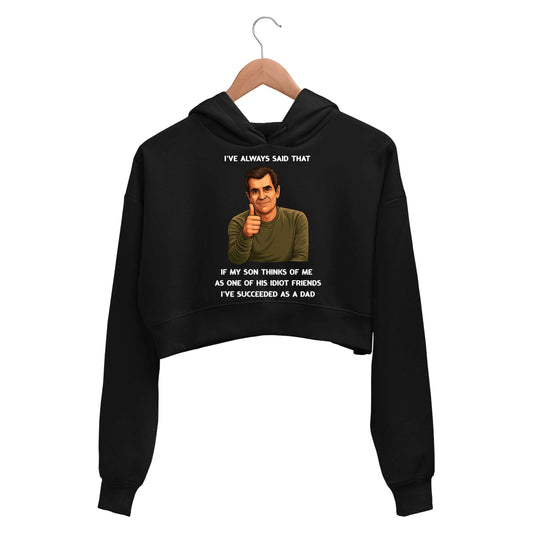 modern family succeeded as a dad crop hoodie hooded sweatshirt upper winterwear tv & movies buy online india the banyan tee tbt men women girls boys unisex black