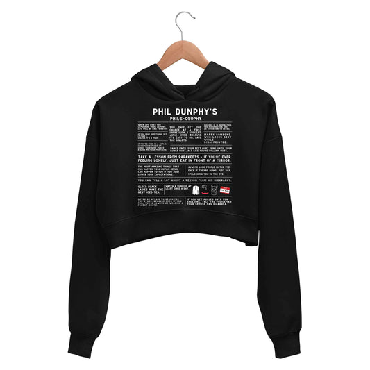 modern family the dunphy doctrine crop hoodie hooded sweatshirt upper winterwear tv & movies buy online india the banyan tee tbt men women girls boys unisex black