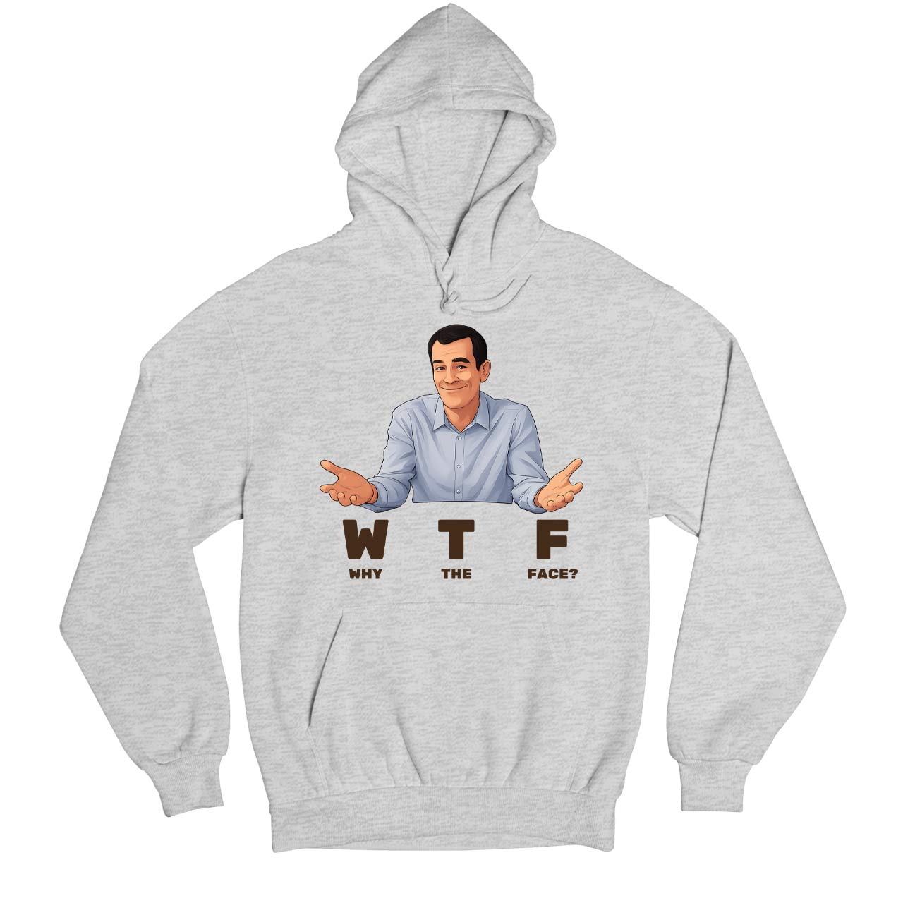 modern family why the face hoodie hooded sweatshirt winterwear tv & movies buy online united states usa the banyan tee tbt men women girls boys unisex gray