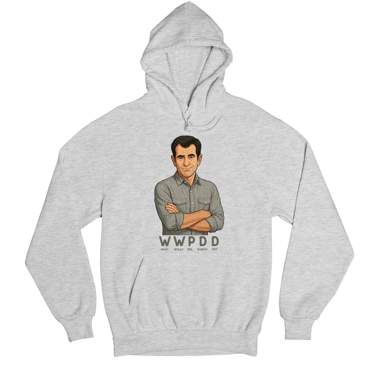 modern family what would phil do hoodie hooded sweatshirt winterwear tv & movies buy online united states usa the banyan tee tbt men women girls boys unisex gray