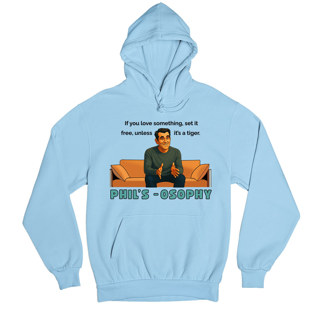 modern family philsosophy hoodie hooded sweatshirt winterwear tv & movies buy online united states usa the banyan tee tbt men women girls boys unisex baby blue