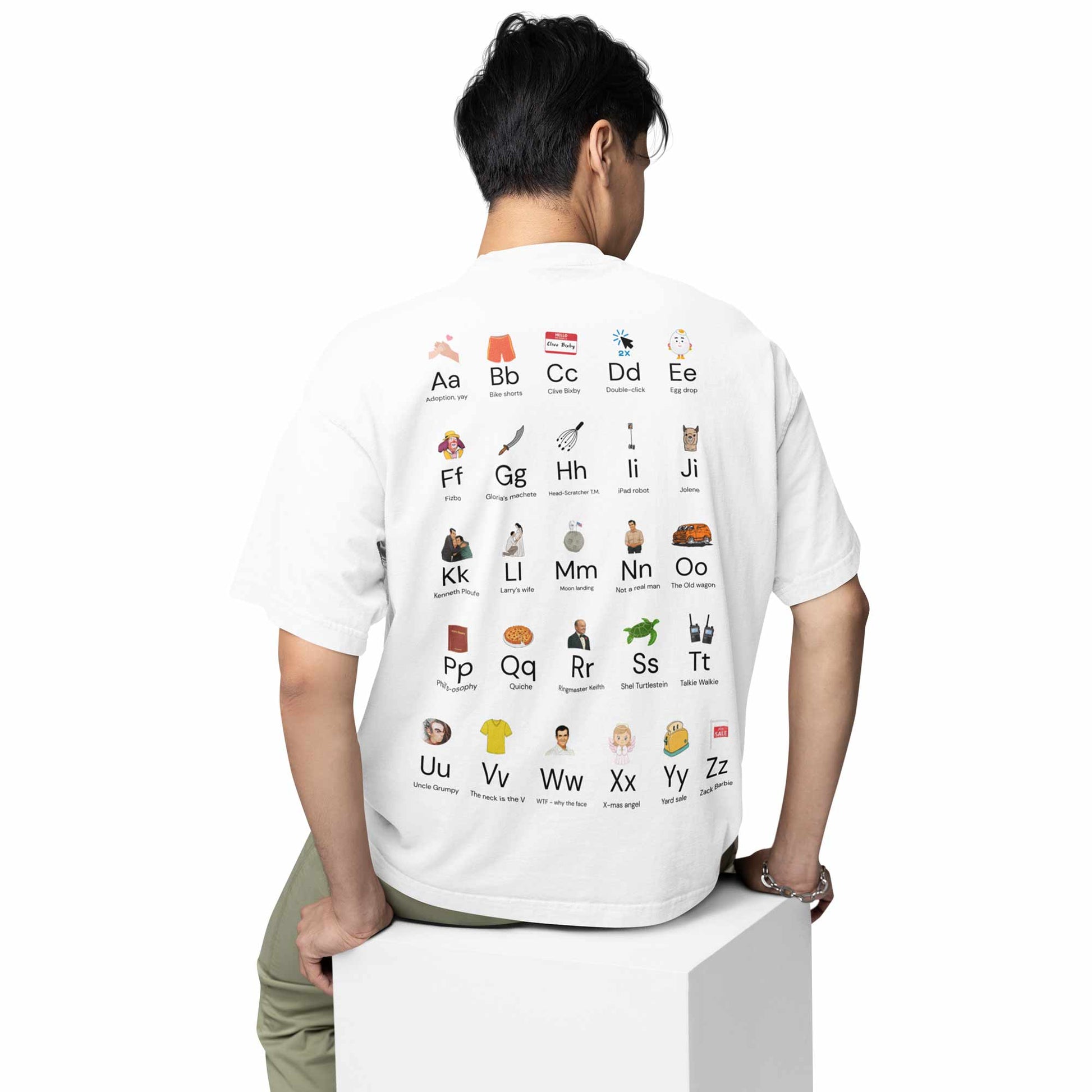 modern family oversized t shirt - modern alphabet tv & movies t-shirt white buy online india the banyan tee tbt men women girls boys unisex