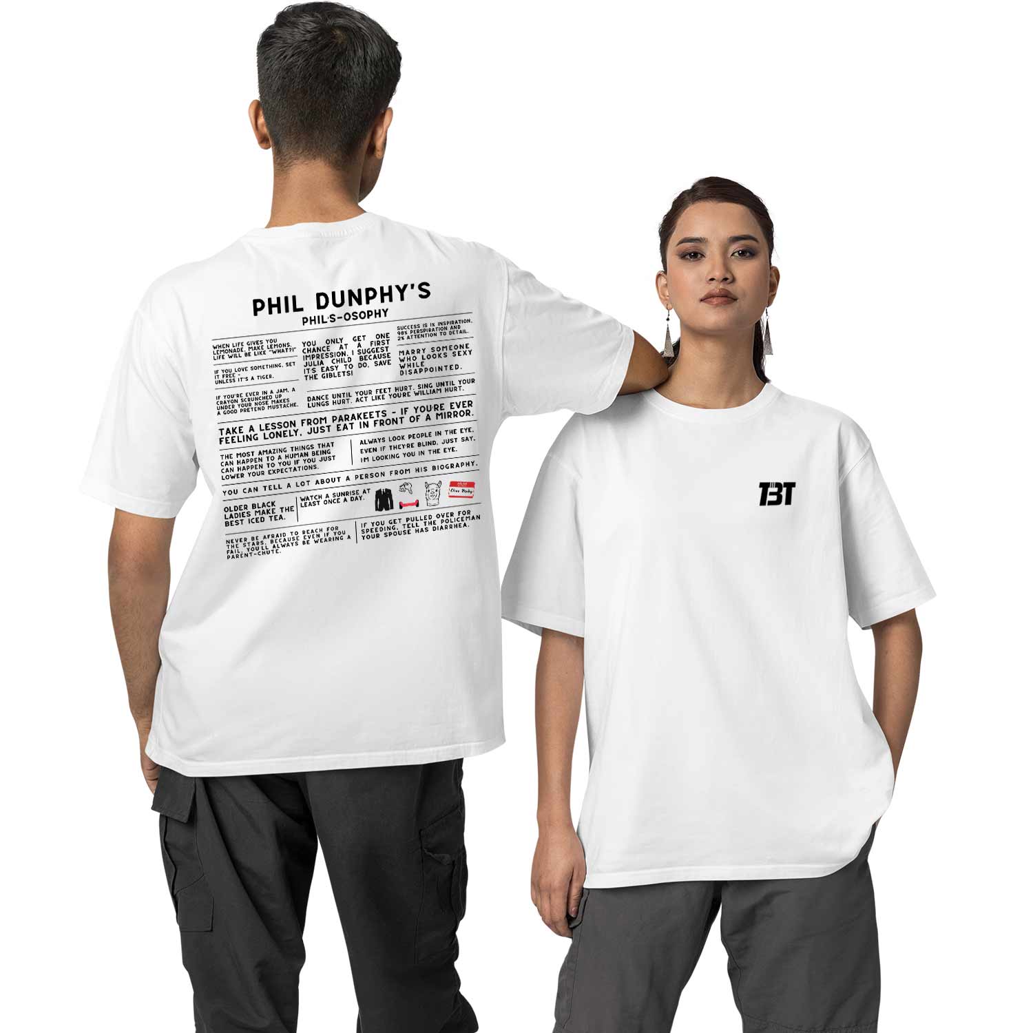 modern family oversized t shirt - the dunphy doctrine tv & movies t-shirt white buy online india the banyan tee tbt men women girls boys unisex