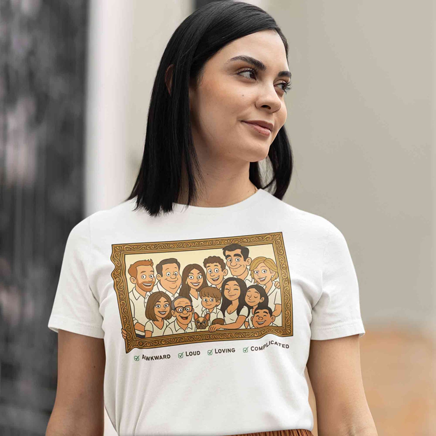 modern family the family frame t-shirt tv & movies buy online united states of america usa the banyan tee tbt men women girls boys unisex white