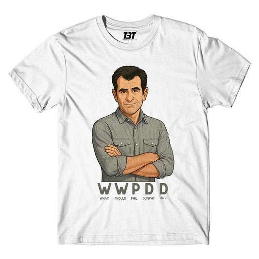 modern family what would phil do t-shirt tv & movies buy online united states of america usa the banyan tee tbt men women girls boys unisex white