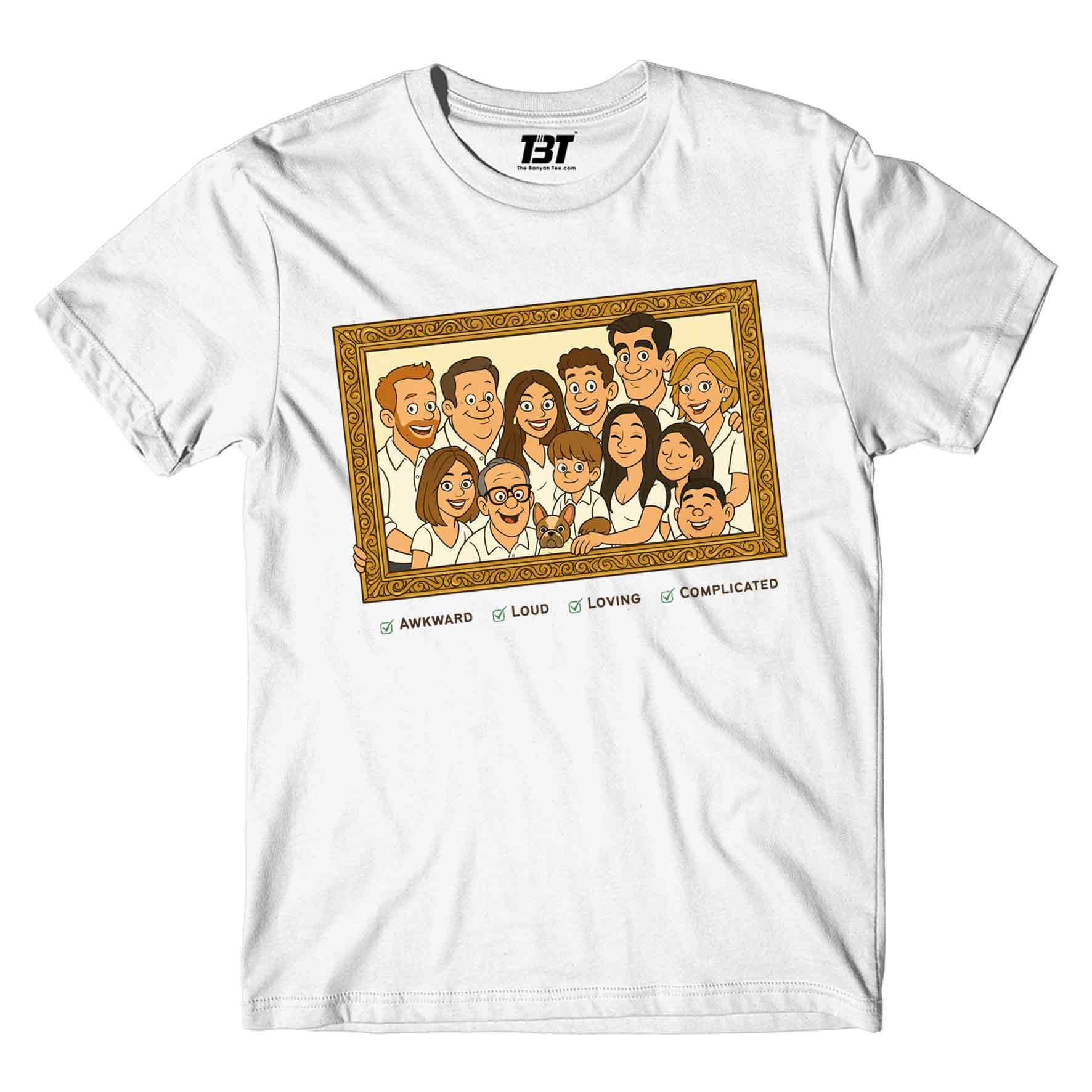 modern family the family frame t-shirt tv & movies buy online united states of america usa the banyan tee tbt men women girls boys unisex white