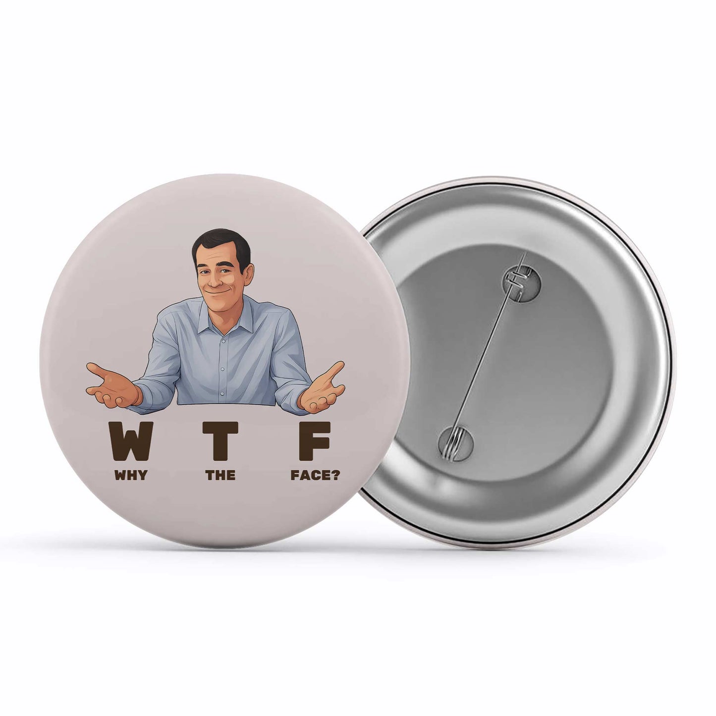 modern family why the face badge pin button tv & movies buy online united states us the banyan tee tbt men women girls boys unisex