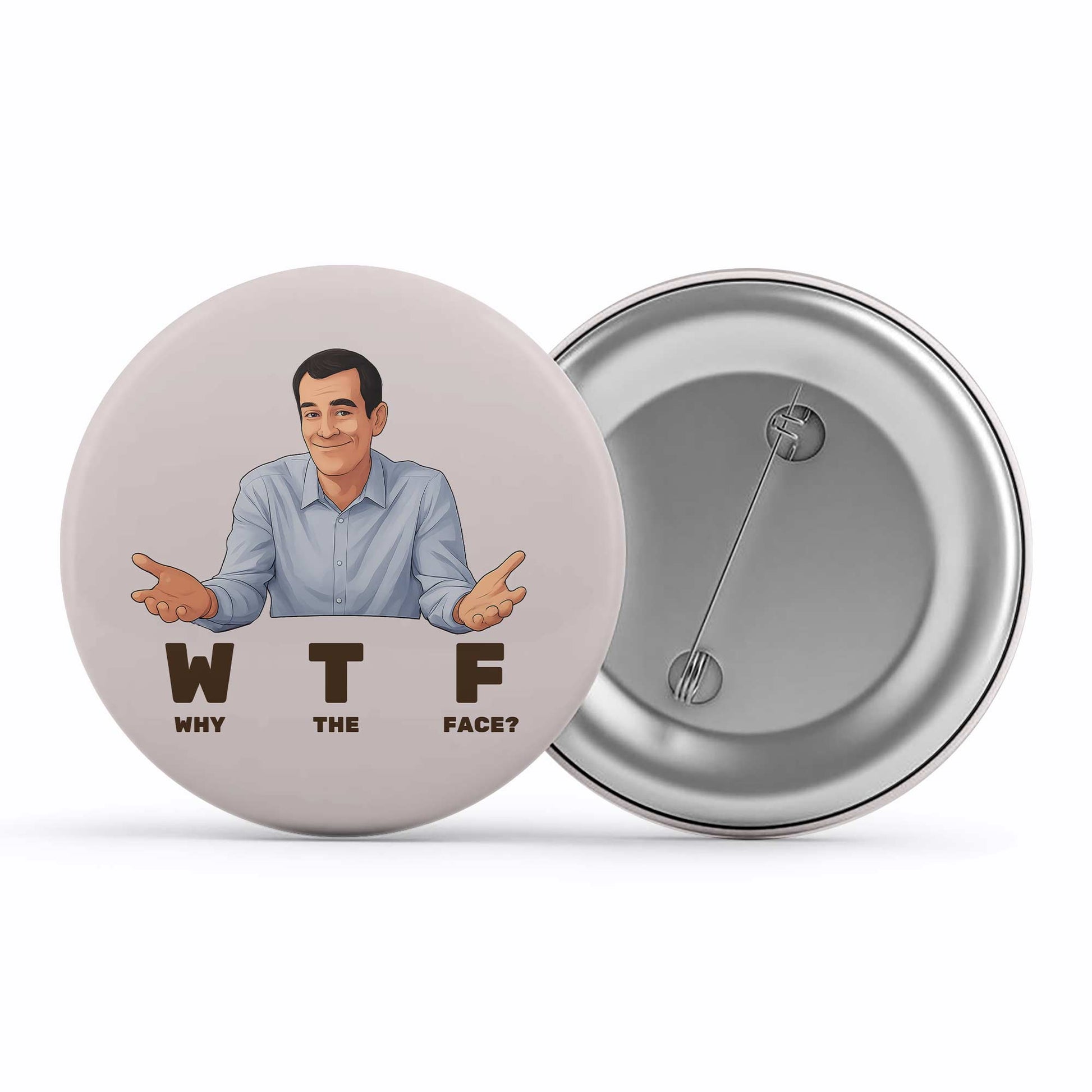 modern family why the face badge pin button tv & movies buy online united states us the banyan tee tbt men women girls boys unisex