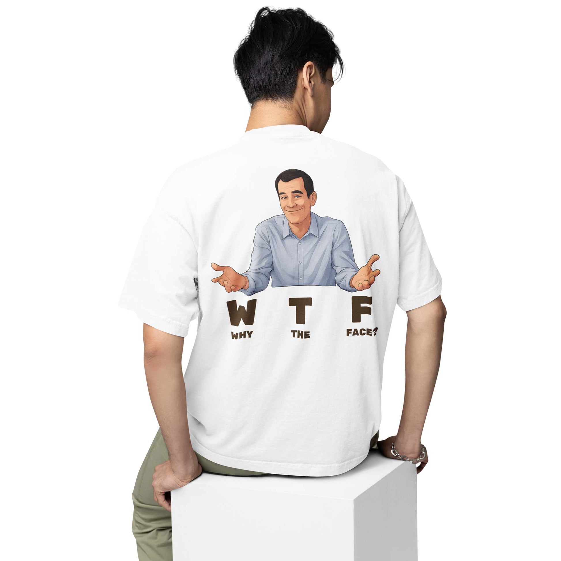 modern family oversized t shirt - why the face tv & movies t-shirt white buy online india the banyan tee tbt men women girls boys unisex
