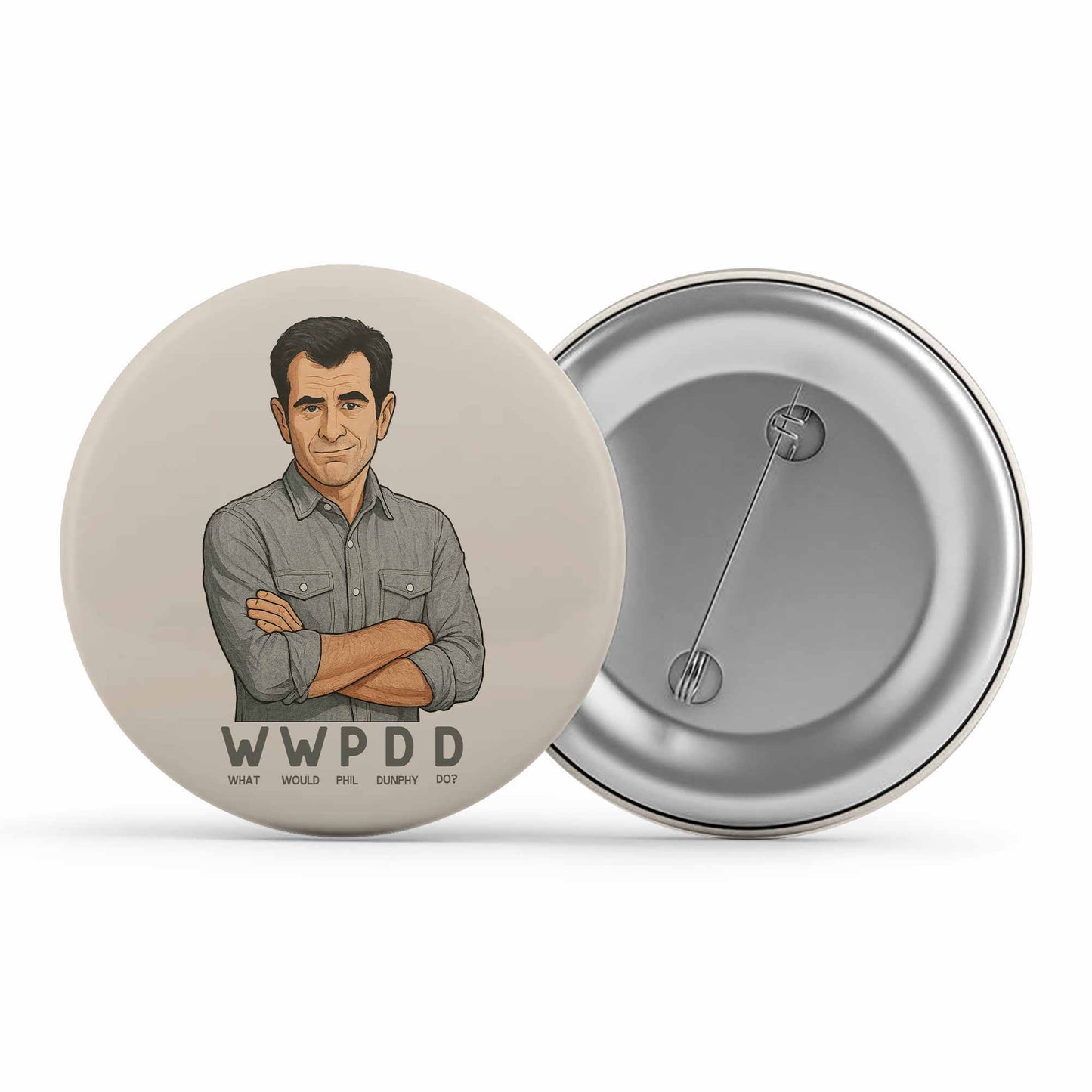 modern family what would phil do badge pin button tv & movies buy online united states us the banyan tee tbt men women girls boys unisex