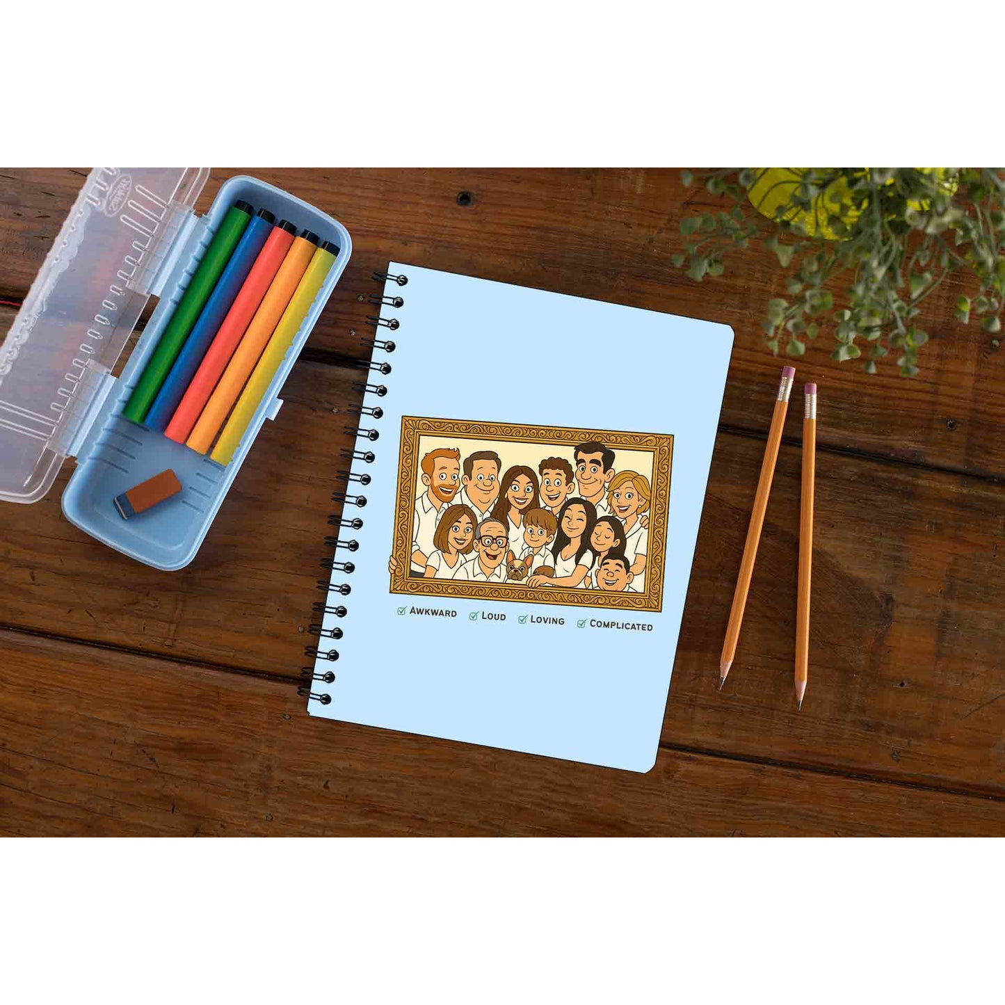 modern family the family frame notebook notepad diary buy online united states us the banyan tee tbt unruled