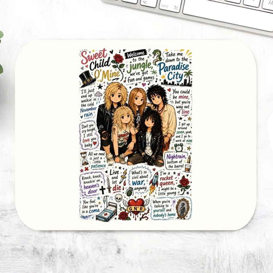 guns n' roses appetite for doodles mousepad logitech large anime music band buy online united states usa the banyan tee tbt men women girls boys unisex  