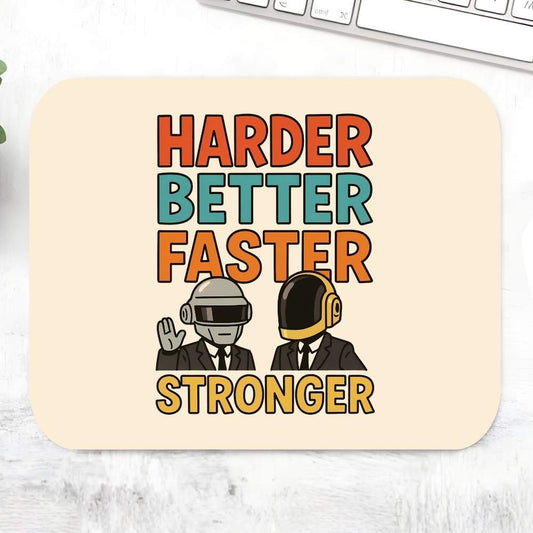 daft punk harder, better, faster, stronger mousepad logitech large anime music band buy online united states of america usa the banyan tee tbt men women girls boys unisex  
