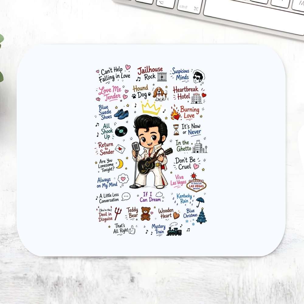 elvis presley rockabilly doodle mousepad logitech large anime music band buy online united states usa the banyan tee tbt men women girls boys unisex  