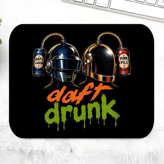 daft punk daft drunk mousepad logitech large anime music band buy online united states usa the banyan tee tbt men women girls boys unisex  