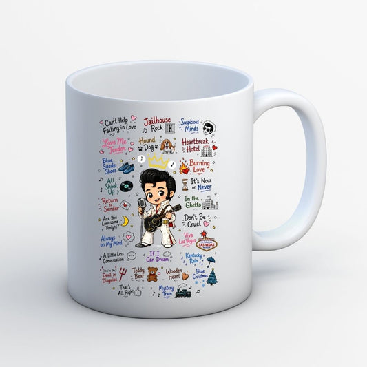 elvis presley rockabilly doodle mug coffee ceramic music band buy online united states usa the banyan tee tbt men women girls boys unisex  