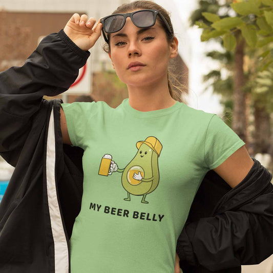 graphic my beer belly t-shirt printed graphic stylish buy online united states usa the banyan tee tbt men women girls boys unisex jade 