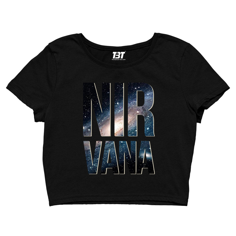 nirvana crop top music band buy online united states of america usa the banyan tee tbt men women girls boys unisex black