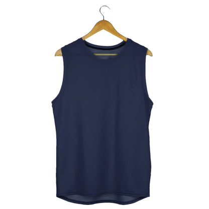 navy blue sleeveless tshirts gym vests by the banyan tee buy cheap gym tshirts in united states of america usa vests for men