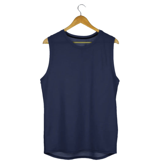 navy blue sleeveless tshirts gym vests by the banyan tee buy cheap gym tshirts in united states of america usa vests for men