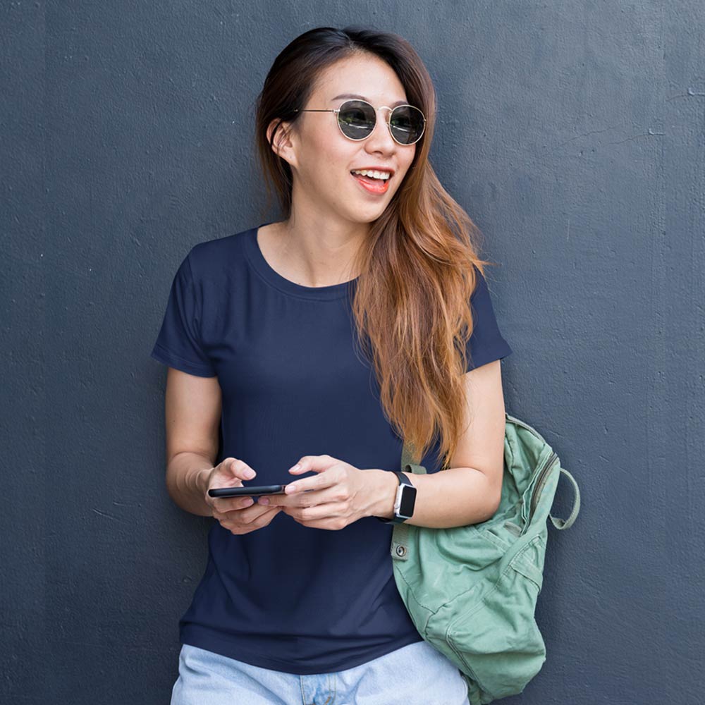 navy blue tops by the banyan tee buy cotton plain navy blue top for women united states of america usa tops for girls tops for women