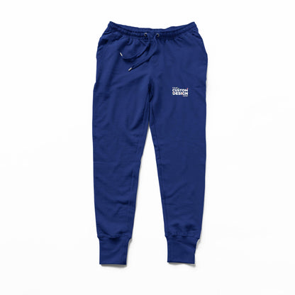 custom customizable navy blue joggers unisex different variants the banyan tee custom-made personalised custom joggers custom design customisable
