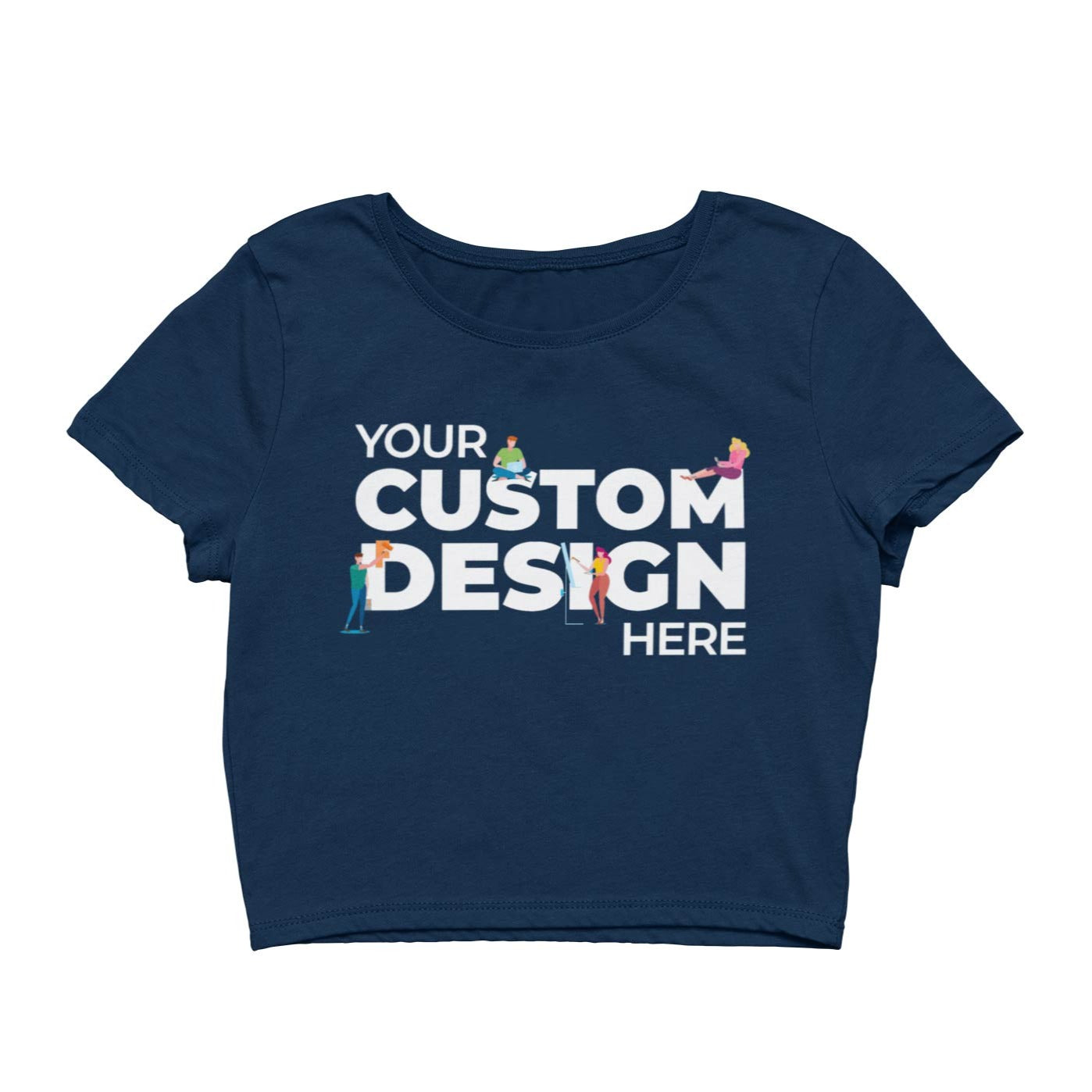 navy blue custom customizable personalized your logo image crop tops by the banyan tee plain black crop top crop tops united states of america usa crop tops for girls