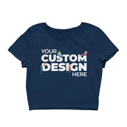 navy blue custom customizable personalized your logo image crop tops by the banyan tee plain black crop top crop tops united states of america usa crop tops for girls