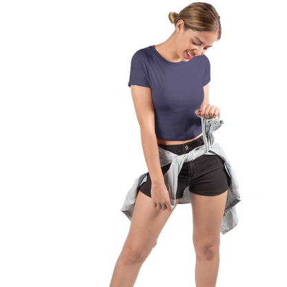 Navy Blue Crop Top -