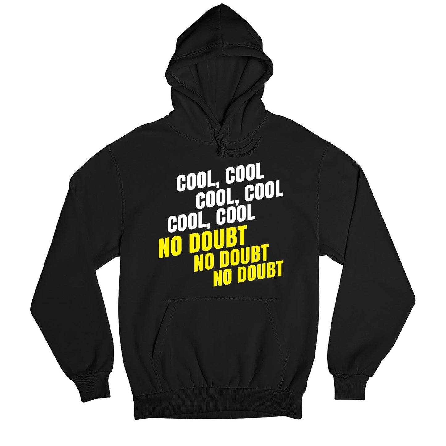 brooklyn nine-nine cool cool cool no doubt no doubt no doubt hoodie hooded sweatshirt winterwear buy online united states usa the banyan tee tbt men women girls boys unisex black detective jake peralta terry charles boyle gina linetti andy samberg merchandise clothing acceessories