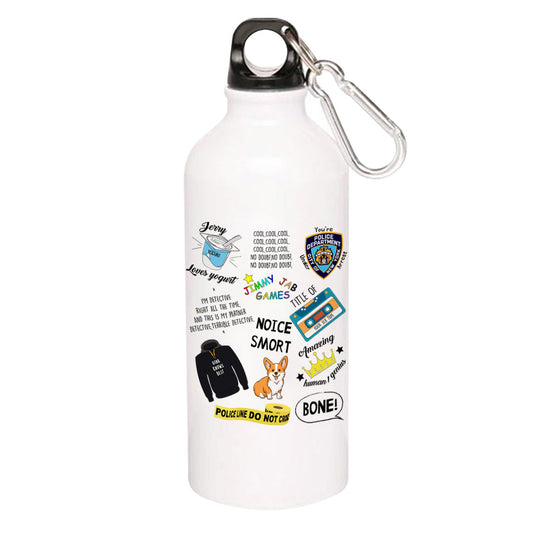 brooklyn nine-nine nine-nine doodle sipper steel water bottle flask gym shaker buy online india the banyan tee tbt men women girls boys unisex  detective jake peralta terry charles boyle gina linetti andy samberg merchandise clothing acceessories