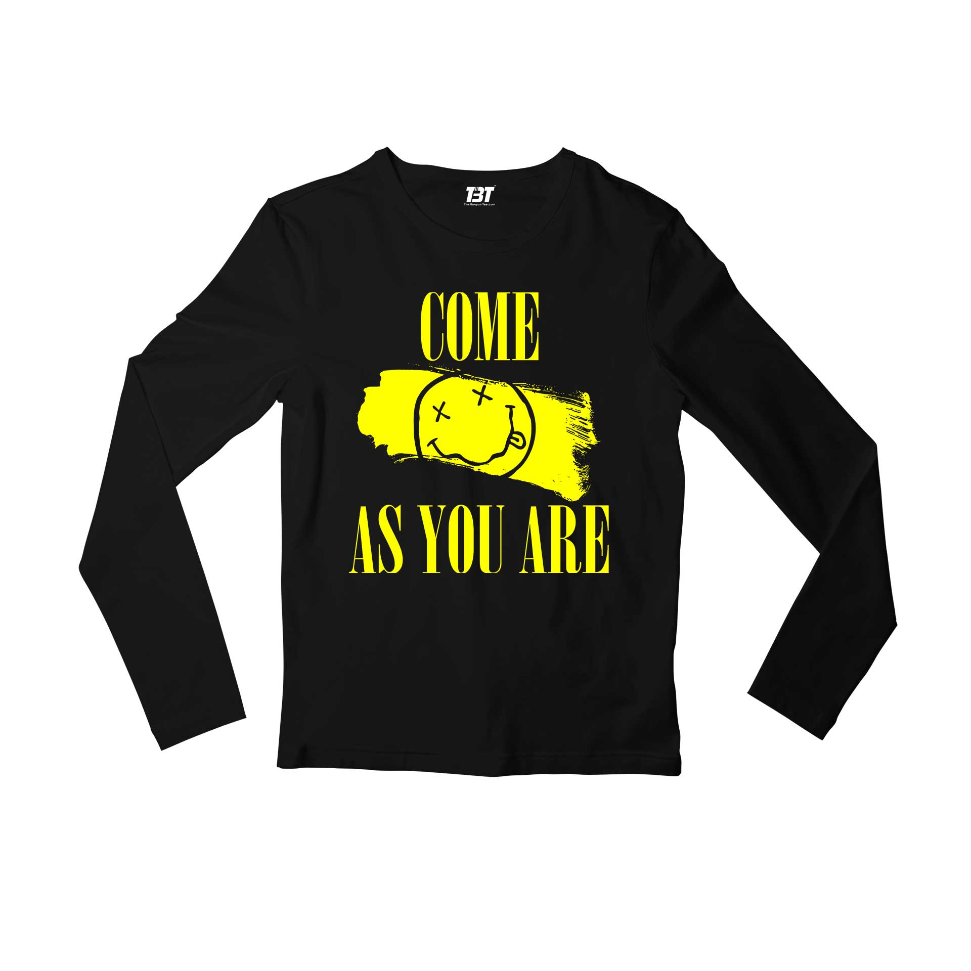 nirvana as you are full sleeves long sleeves music band buy online india the banyan tee tbt men women girls boys unisex black