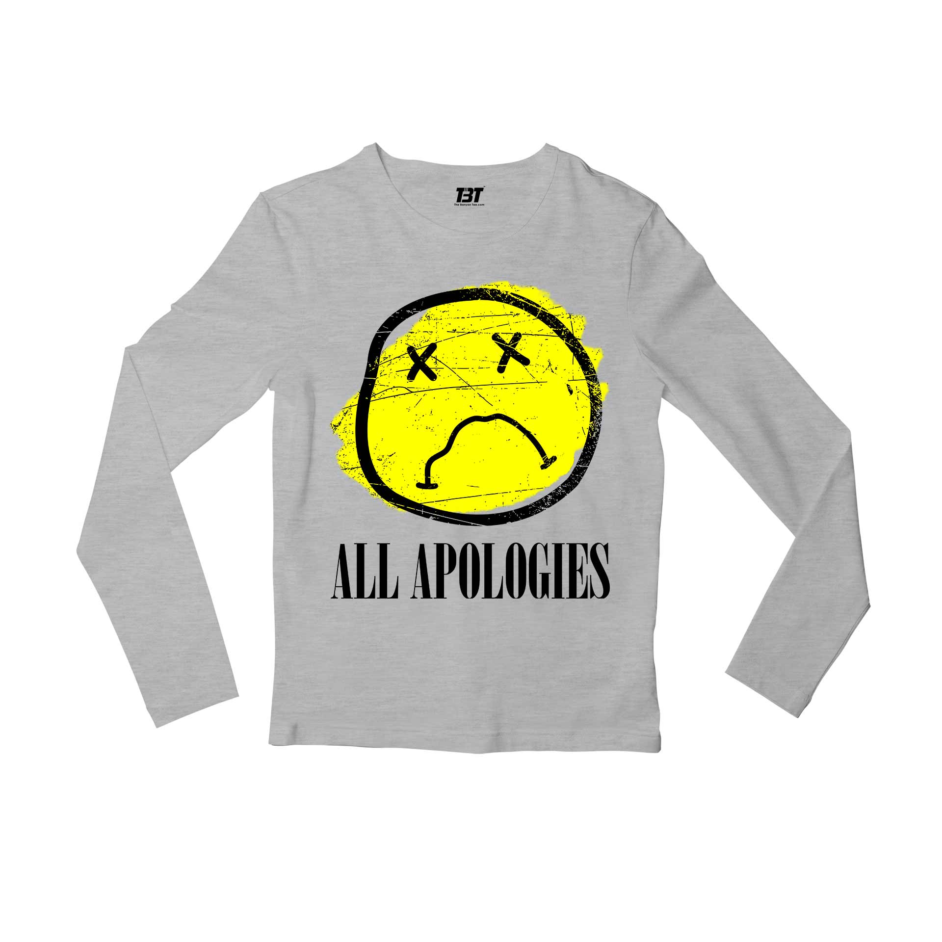 nirvana who i am full sleeves long sleeves music band buy online india the banyan tee tbt men women girls boys unisex black