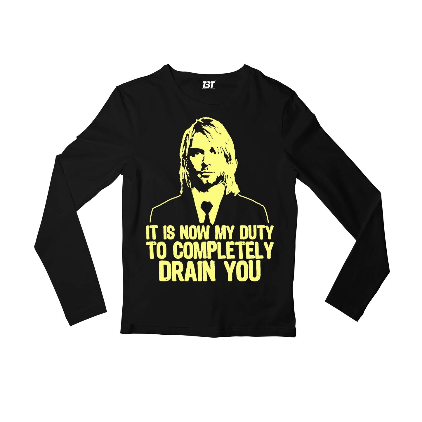 nirvana drain you full sleeves long sleeves music band buy online india the banyan tee tbt men women girls boys unisex black