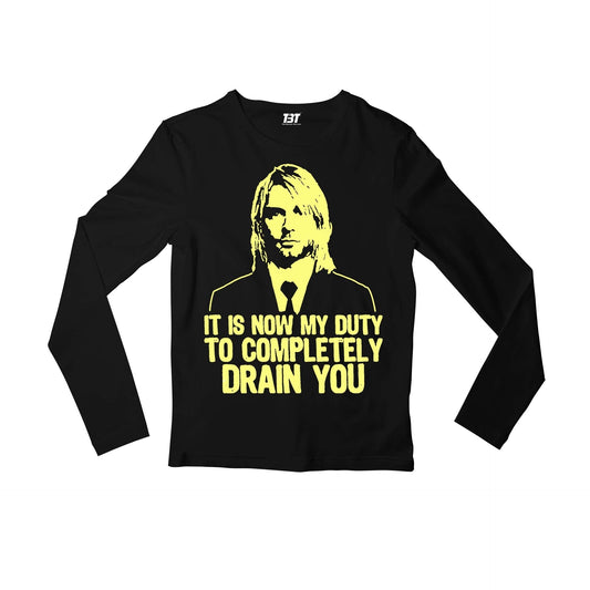 nirvana drain you full sleeves long sleeves music band buy online india the banyan tee tbt men women girls boys unisex black