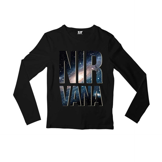 nirvana full sleeves long sleeves music band buy online india the banyan tee tbt men women girls boys unisex black