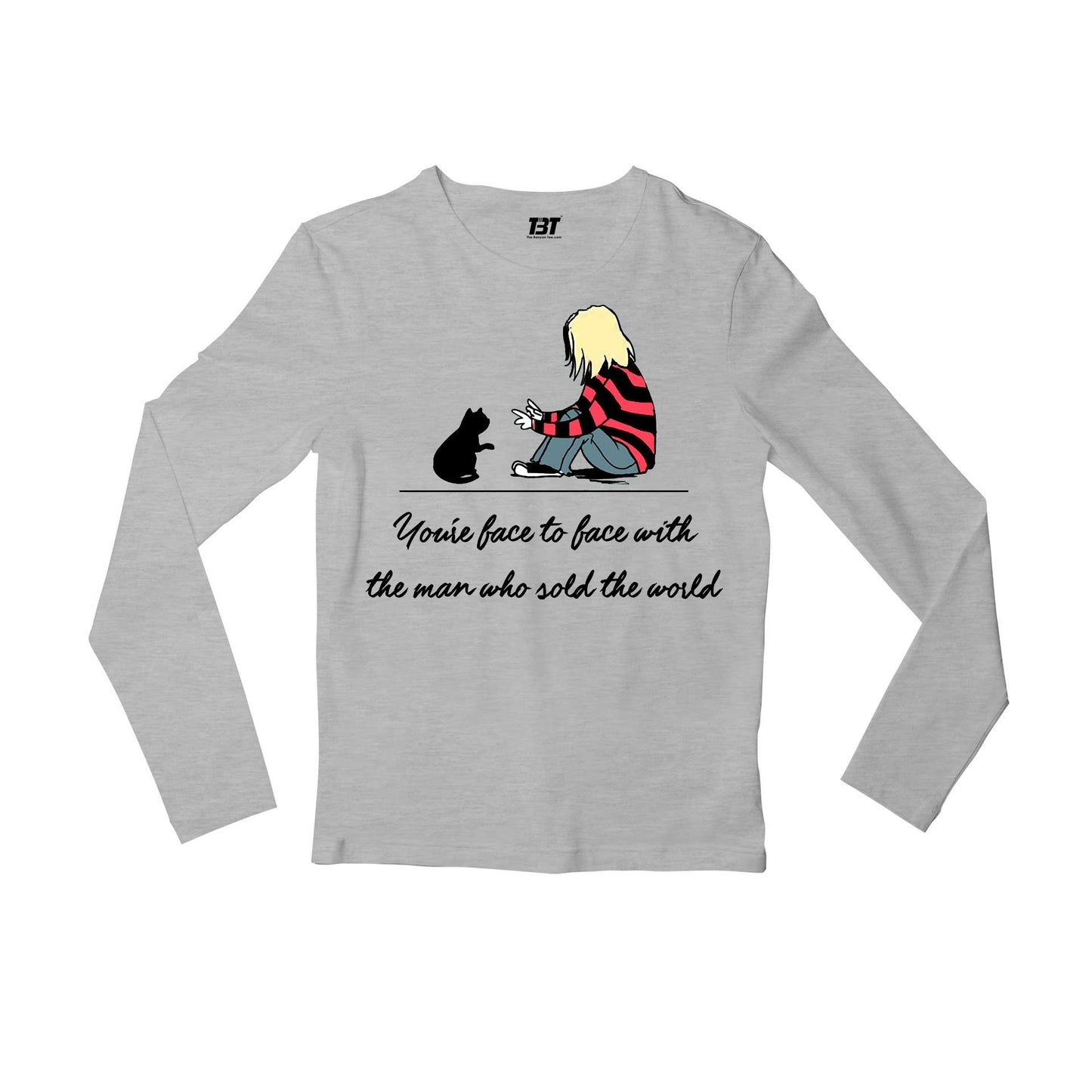 nirvana man who sold the world full sleeves long sleeves music band buy online india the banyan tee tbt men women girls boys unisex gray